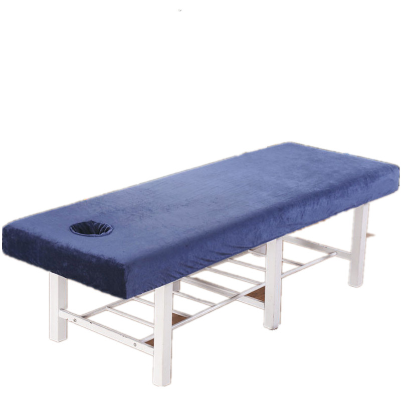 Dik hoeslaken van kristalfluweel, massagetafel voor schoonheidssalon, huidvriendelijk massagelaken, spa-bedovertrek met gaten.