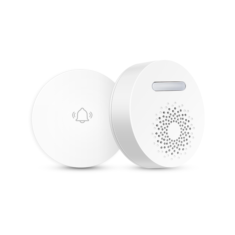 Sonnette de porte étanche sans fil, sans batterie requise, auto-62 ensembles de sonnette, anneau cinétique extérieur, maison, tendance: WHITE / prise ue