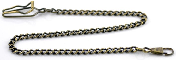 Rustfrit stål 37cm fob kæde til mænd eller kvinder smykker tilbehør lommeur kæde: Bronze