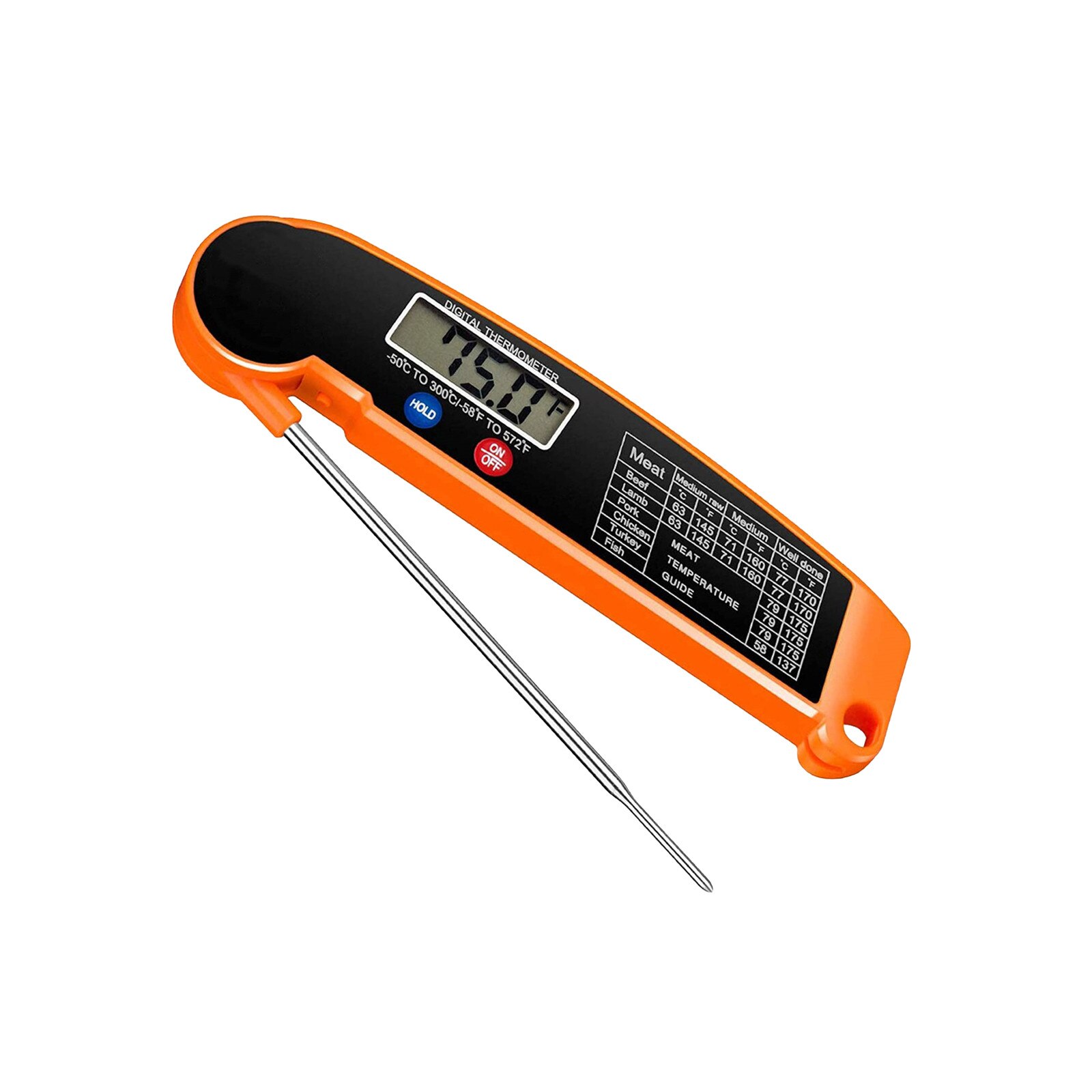 1pc digital meat thermometer with long probe food cooking kitchen barbecue milk thermometer liquid oven meter temperature sensor