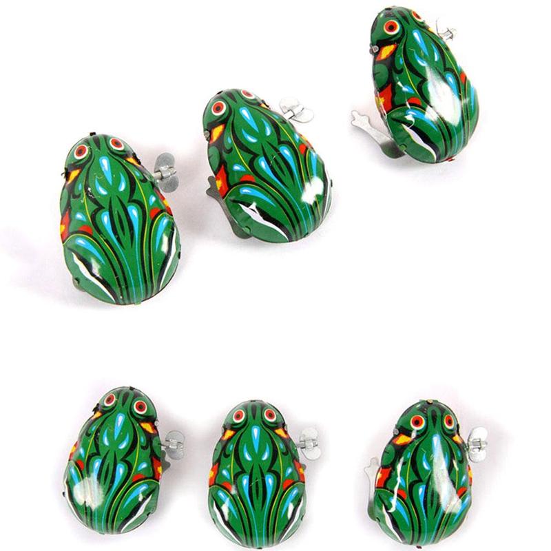 Nostalgische alte spielzeug zinn frosch Baby haar streifen spielzeug auf der kette spielzeug Stall freundlicher