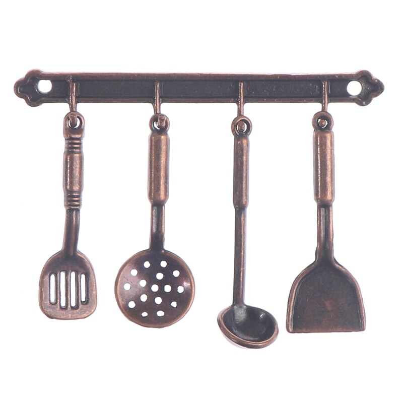 1/12 Puppenhaus Miniatur Zubehör Mini Schaufel Suppe Löffel Lagerung Halter Simulation Möbel Küche Utensilien Für Dekoration