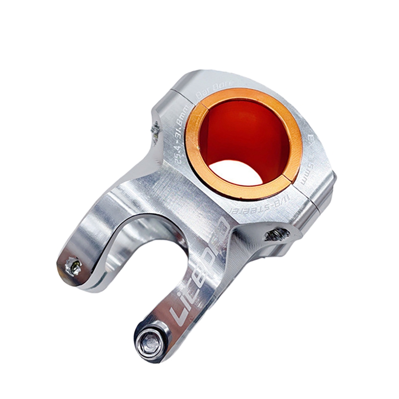 Litepro Road Bicycle Stem 25.4Mm Short Stems Lightweight Handlebar Stem O Degree For 35Mm Bike Handlebar: Light Grey