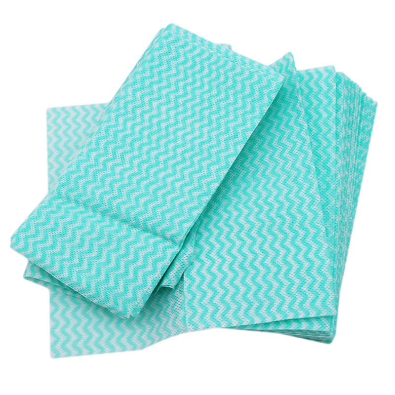 80Pcs/pack Washing Dish Towel Environmental Disposable Magic Kitchen Cleaning Cloth Tool Non-stick Towel Bag Oil Wiping Rags: Green