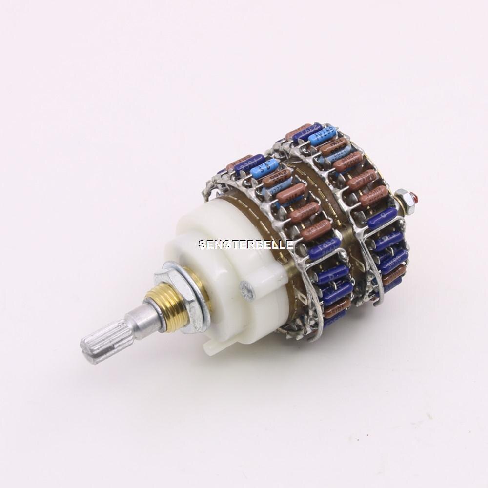 1pcs 24 Steps DALE 2 channel shunt type Volume potentiometer stereo 10K /50K/100K