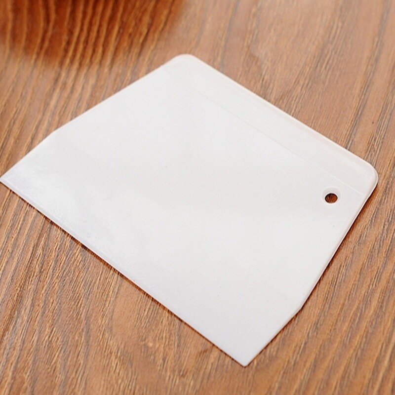 Coupe-pâtisserie en plastique, spatule à gâteau, grattoir à pâte, pain trapézoïdal, outils de Fondant de Pizza, couteau à beurre, ustensiles de cuisson sûrs blancs