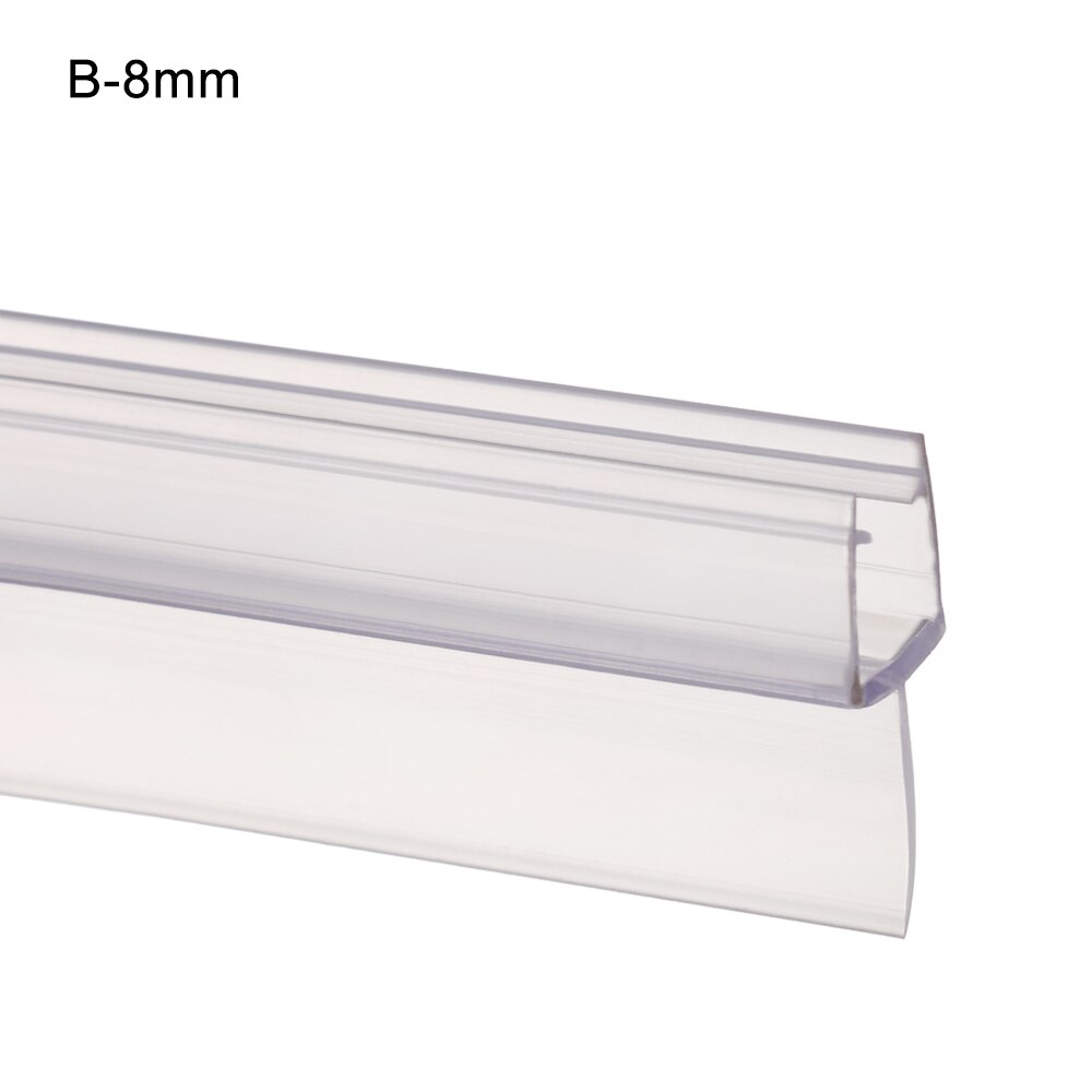 Gennemsigtig anvendelig bad bruser skærm dør tætningsliste 4 to 12mm tætningsspalte vindue dør trækliste tætningslister hardware: B -8mm