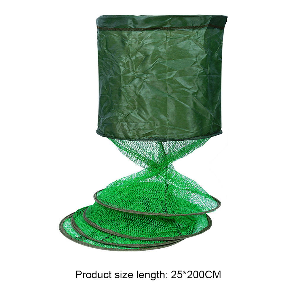Fishing Net Fish Basket Live Fish Trap Net Folding Telescopic Quick-drying Nylon Mesh Fishing Basket Fyke Net Shrimp Cage Tackle: Blue