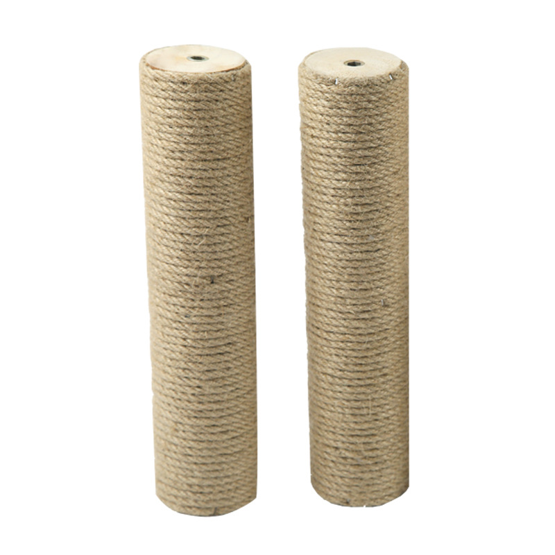 1pc Cat Scratching Post Cat Tree Sisal Solid Wood DIY Cat Climbing Frame Replacement Post Accessories Kitten Toy Pet Furniture