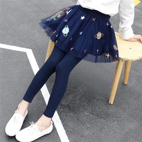 Falda de tutú para niña y niño, Leggings informales, pantalones cómodos, ropa bonita para bebé, ropa para niño: Azul / Height 150-160cm