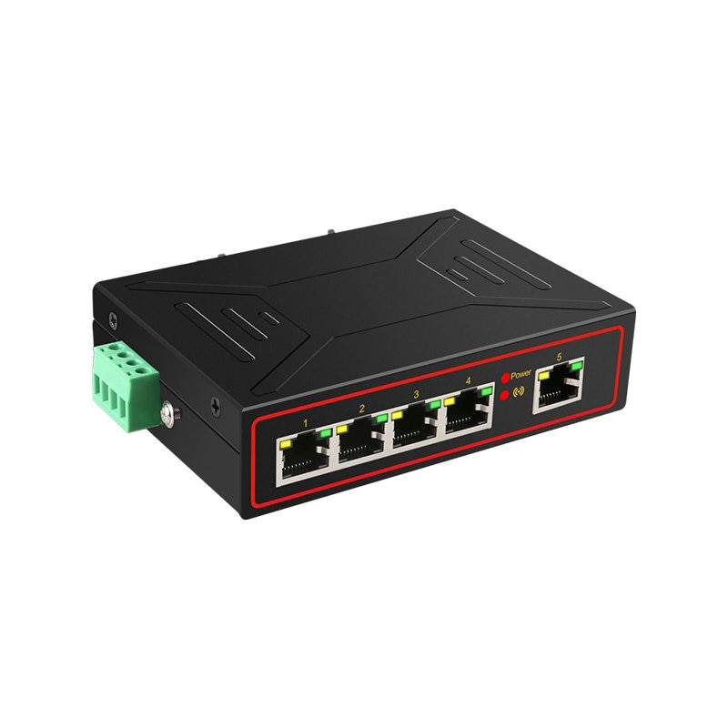 5 Poorten Industriële Ethernet Switch10/100/1000M Gigabit Netwerk Switch Din Rail Type Netwerk Lan Adapter Signaal versterken