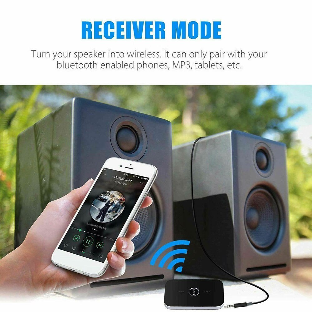 2 In 1 Wireless Bluetooth Transmitter Receiver Stereo Noise Reduction For TV PC Speaker Adapter For Android IOS Smart Phone