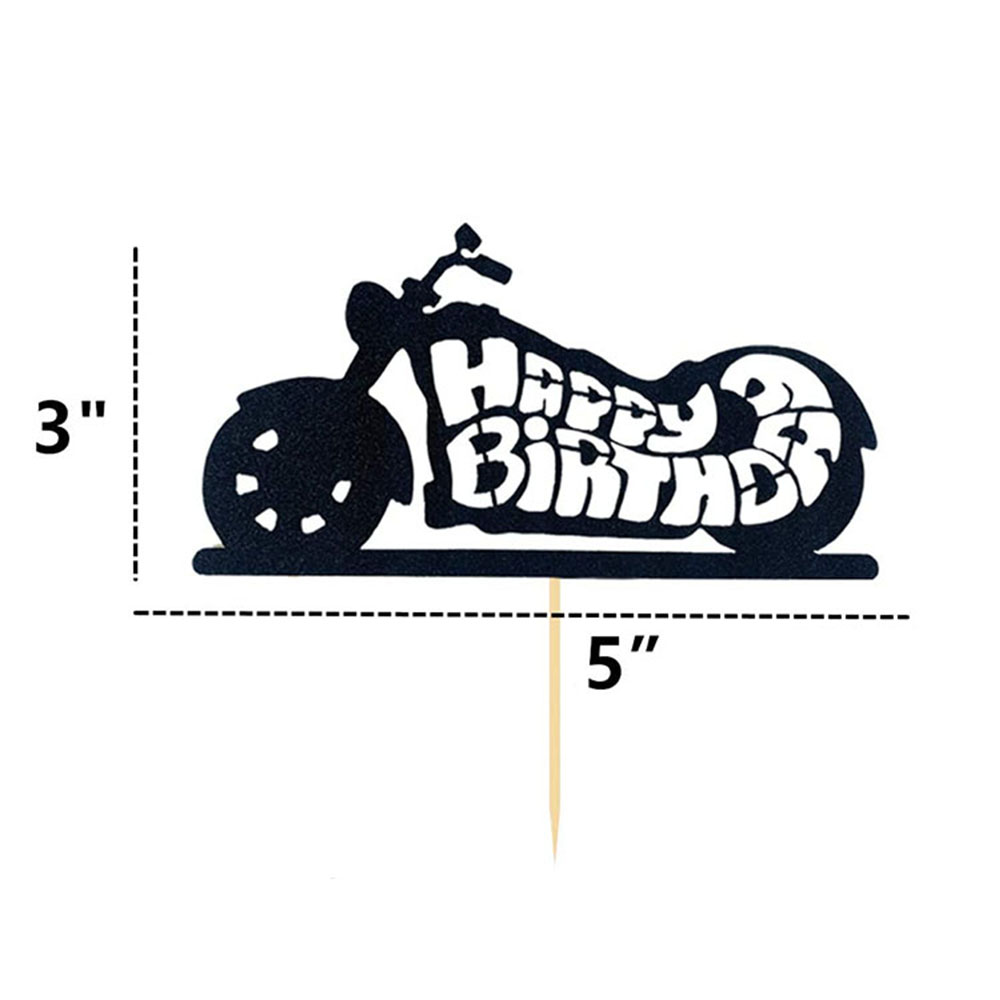 Decoración de de cumpleaños de Motocross, adornos para magdalenas, pancarta de motocicleta, decoración de pastel para suministros de de cumpleaños para hombre o niño