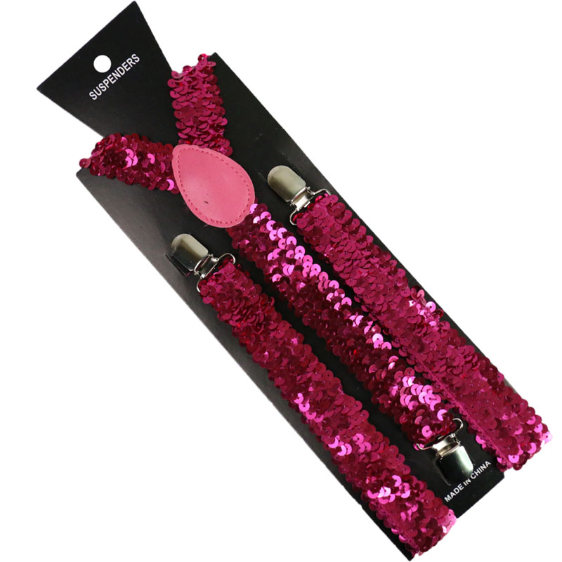 Unisex justerbare clip-on seler elastisk guld og sølv seler til mænd og kvinder: S3