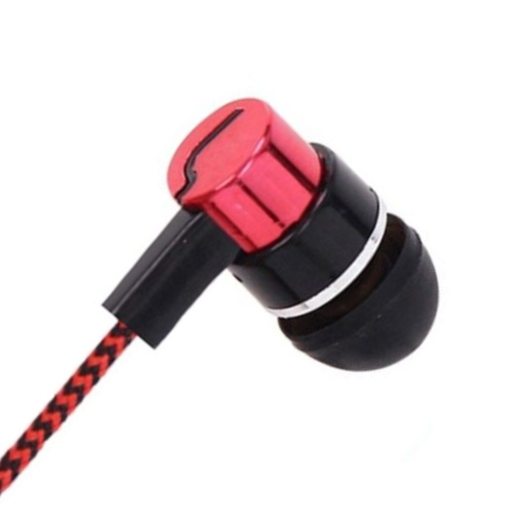 Portable Compact Stable Durable Soundproof Earphone Lightweight Braided Wiring In-ear Plating Headset