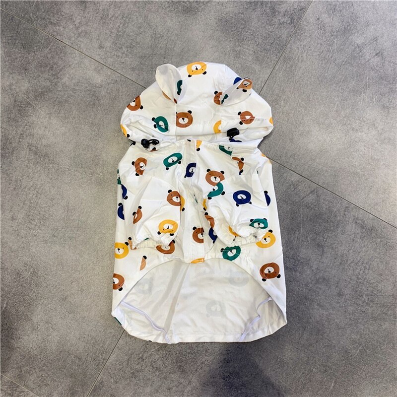 Impermeable para perro mascota impermeable al aire libre ropa para perro Chihuahua Bulldog francés Pug perro lluvia abrigo mascota chaquetas de dibujos animados suministros para mascotas