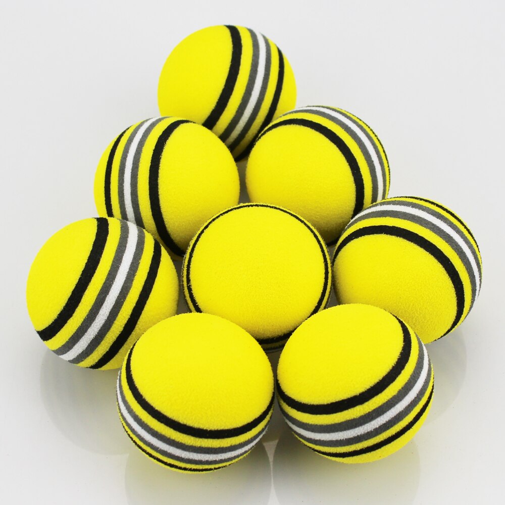 50 Stks/zak Eva Foam Golfballen Regenboog Streep Rood/Blauw/Gele Spons Indoor Praktijk Golfbal Training Aid