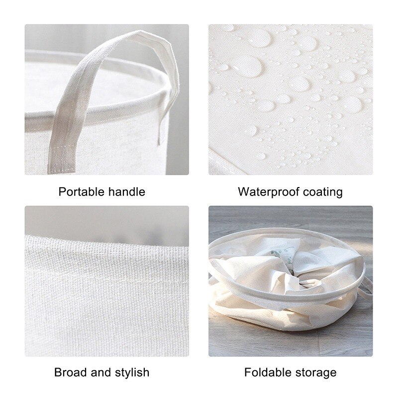 Organisator Canvas Wasmand Waterdichte Grote Capaciteit Wasmand Vuile Kleren Opslag Mand Speelgoed Thuis Opslag Bin 45x35
