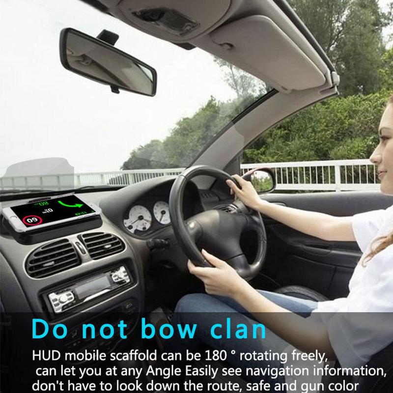 Auto Navigatie Mobiele Telefoon Beugel Draadloze Head Up Hoge Navigatie Houder Definition Display Vouwen Projector Gps Spiegel