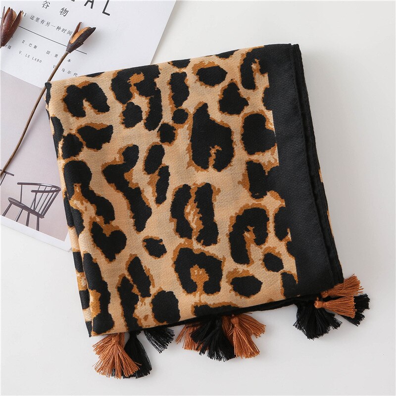 180*90cm kvinder tørret tørklæde i leopardprint blød temmelig stor leopard stjal tynd bomuld varm nok store sjaler cachecol wraps