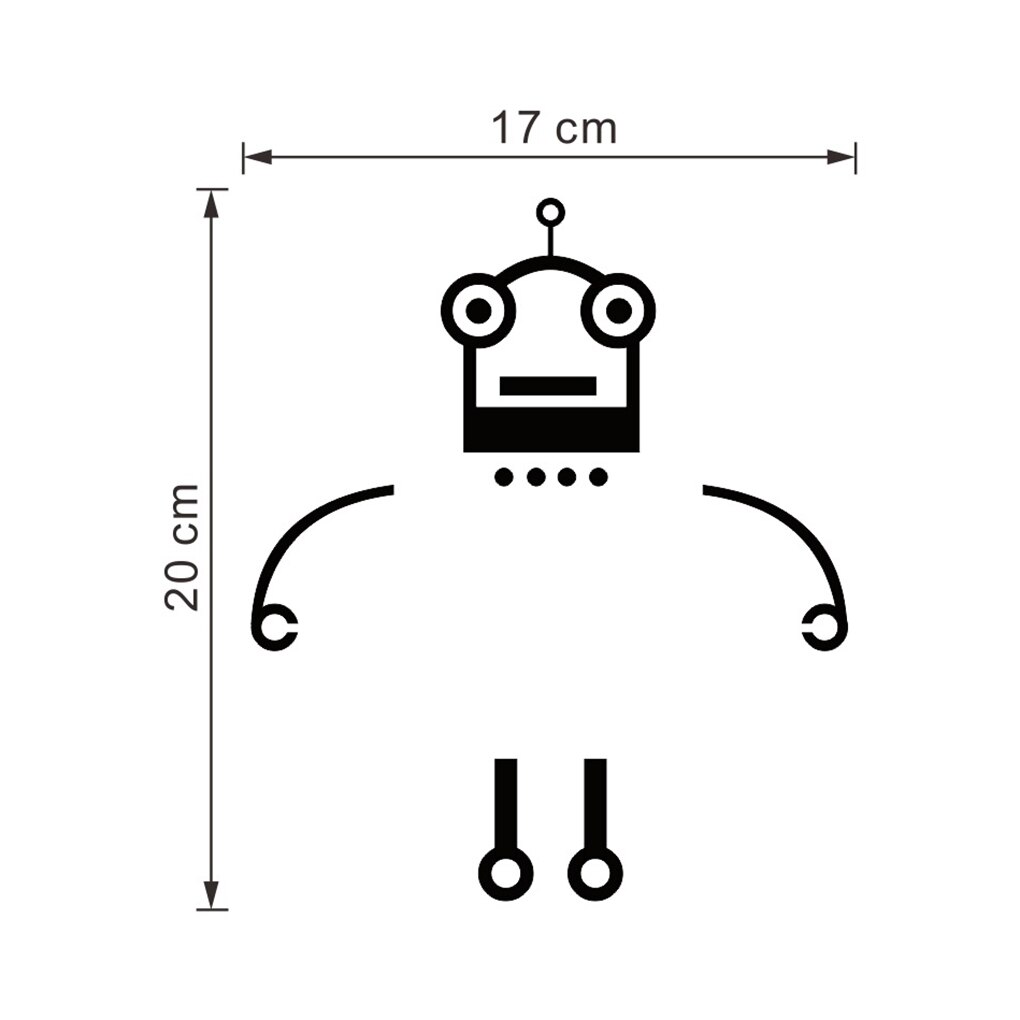 1PC Wall Sticker Animal Heart Cartoon Robot Switch Wall Sticker Cartoon PVC Decals Vinyl Home Room Window Door Wallpaper Decor