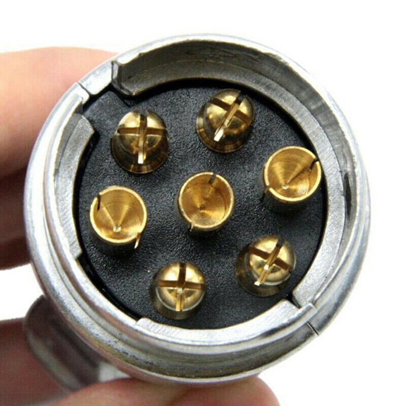 7 Szpilka metalowa wtyczka przyczepy hak holowniczy światła gniazdo samochód dostawczy przyczepy kempingowej 12V APM