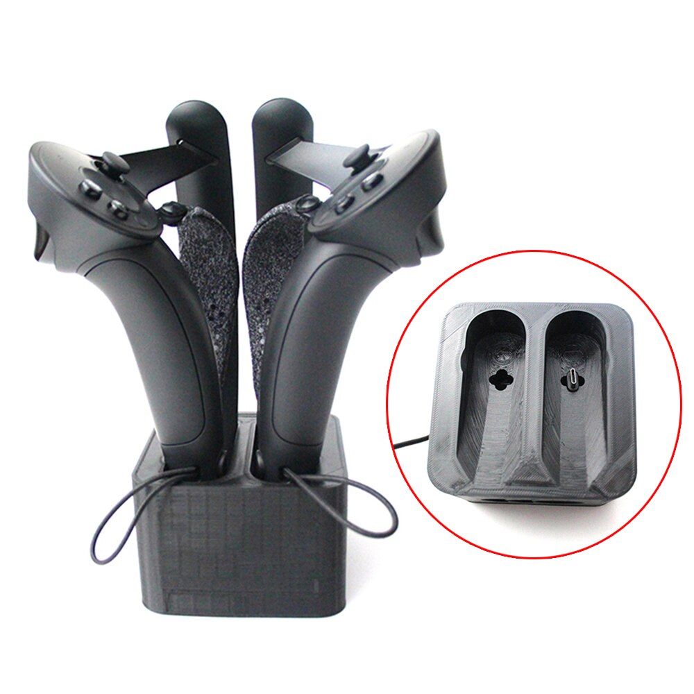 1pc Schnelle Lade Dock Basis für Ventil Index VR Controller Griff Grip mit 2 Magnetic Charging Kabel