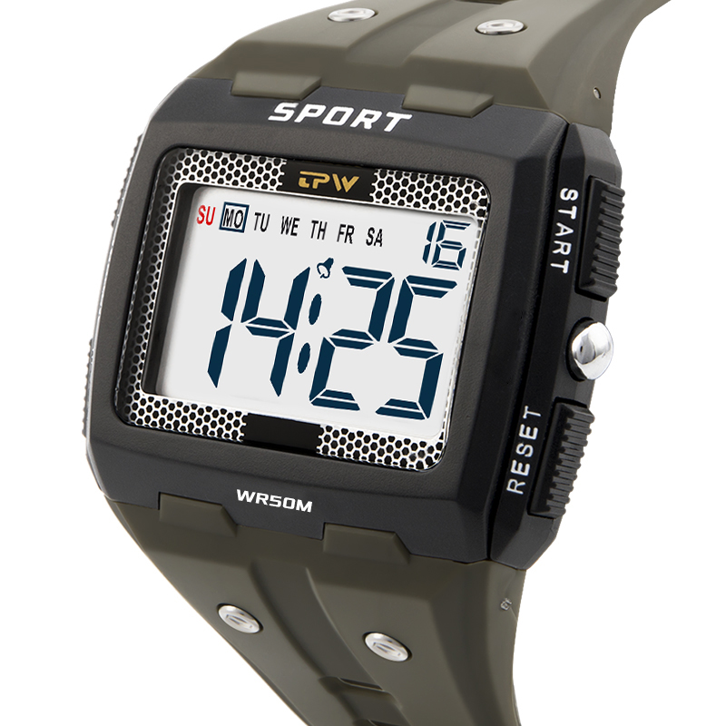 TPW Oversized digitaal horloge Grote cijfers af te lezen 5ATM Waterbestendig