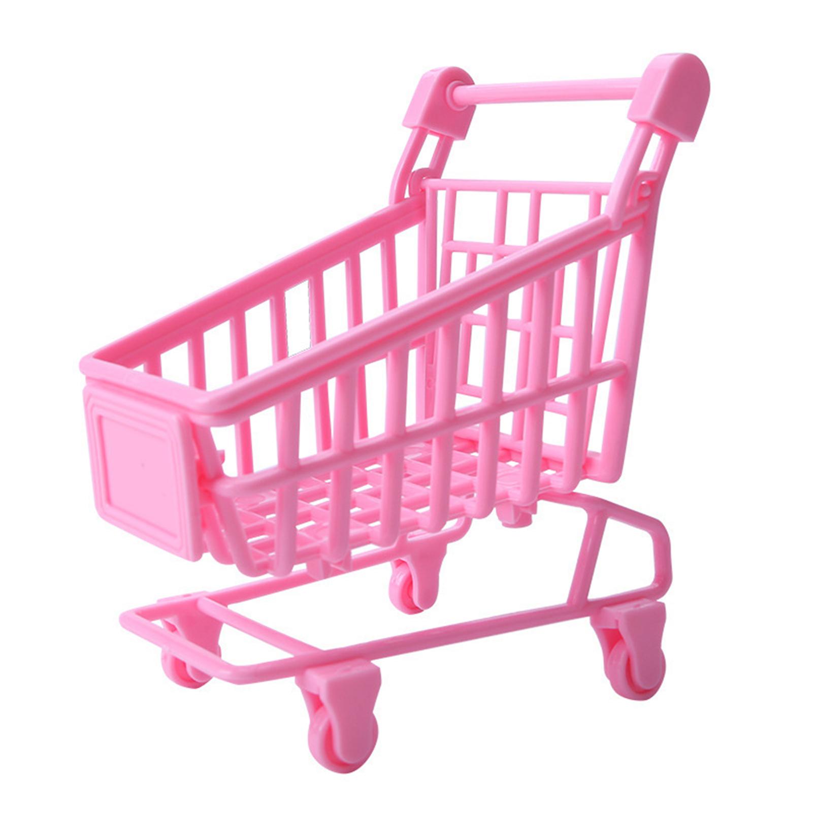 1/12 Dollhouse Mini Realistic Practical Attractive Educational Cute Supermarket Props Shopping Cart Miniature Landscape