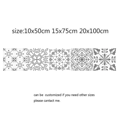 Vægfliser i marokkansk stil til køkken, badeværelse køkken eller backsplash, vandtætte og aftagelige pvc tapeter: 4 / 10 x 50cm