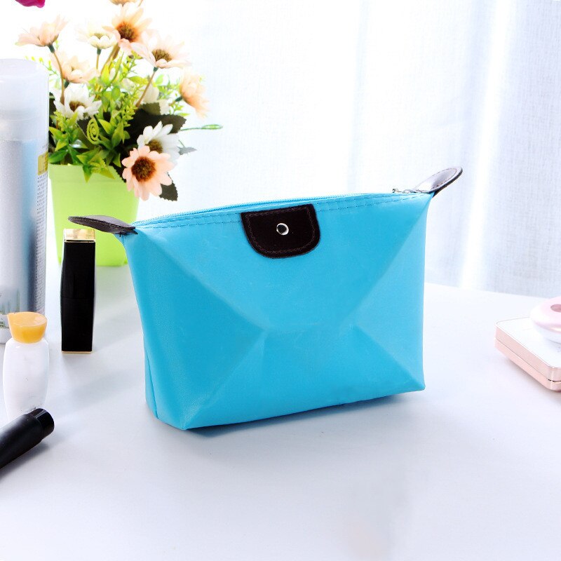 Multifunktions Make-Up Tasche Frauen Kosmetik Taschen Organizer Box Damen Handtasche Nylon Reise Lagerung Taschen Waschen Tasche: sky blue