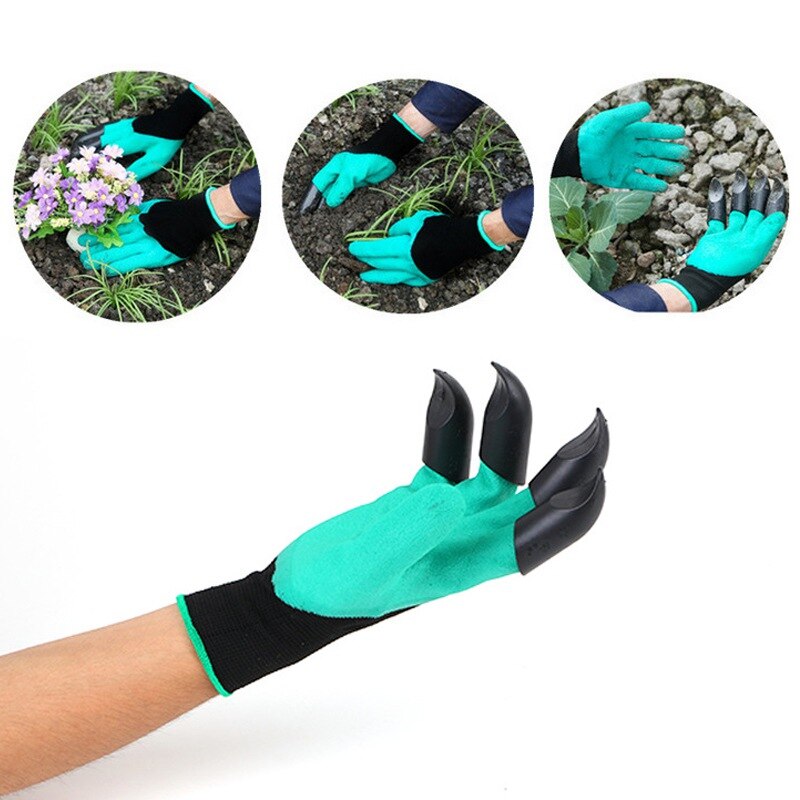 Gants de jardinage en Latex | Avec griffes à bout, gant de génie, chiffon, creuser, plantation, outils de travail, produits de serre ménagers