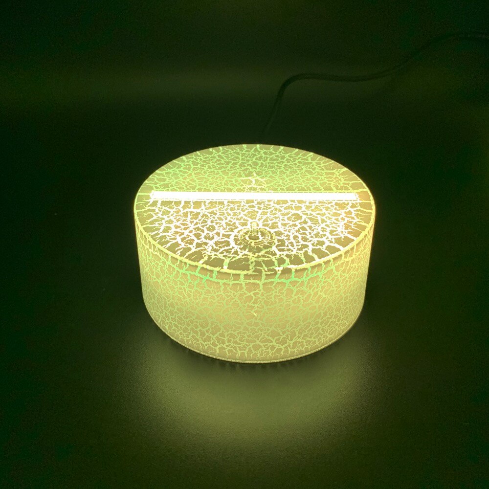 3d led natlys crack base usb smart telefon kontrol 7 farve skiftende usb powered ur base bluetooth base præmie 3d lampe