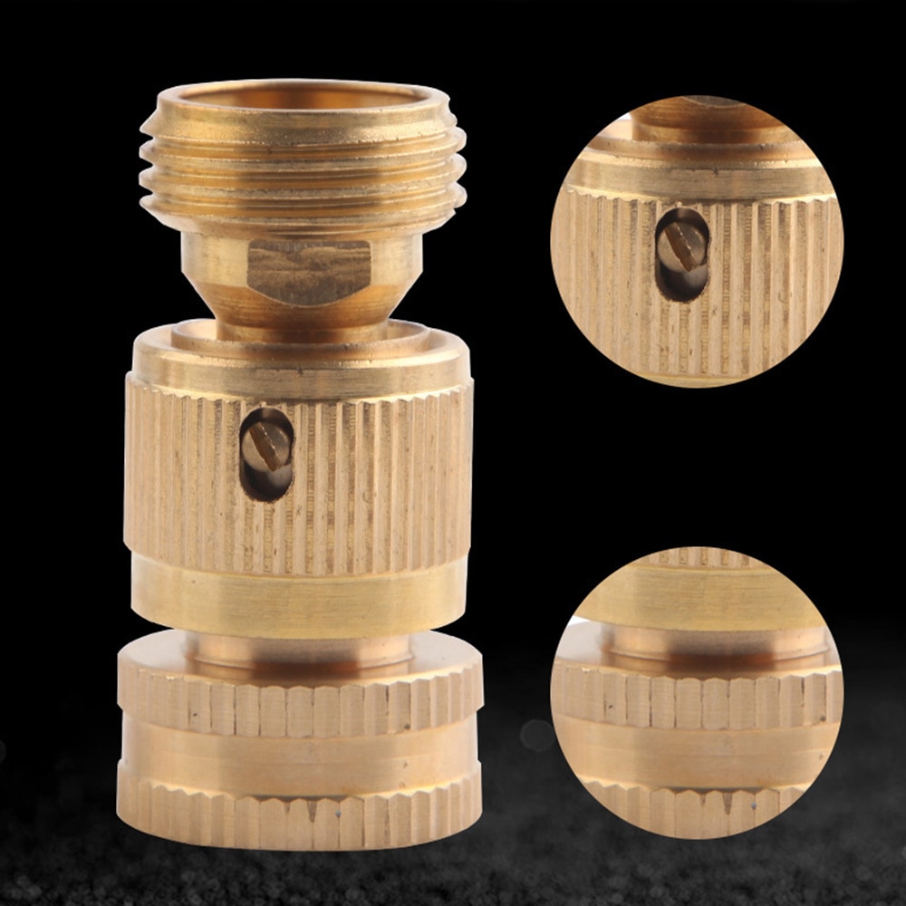 Garden hose quick connect solid brass quick connect garden hose connector water pipe connector garden hose disconnect 3/4 inch