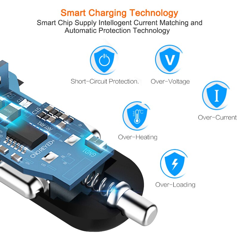 Cargador de coche Universal de 5V/3.1A, salida USB Dual para Huawei P10 Plus Mate 9, Xiaomi Mi5 Mi6 Plus, pantalla Led de voltaje