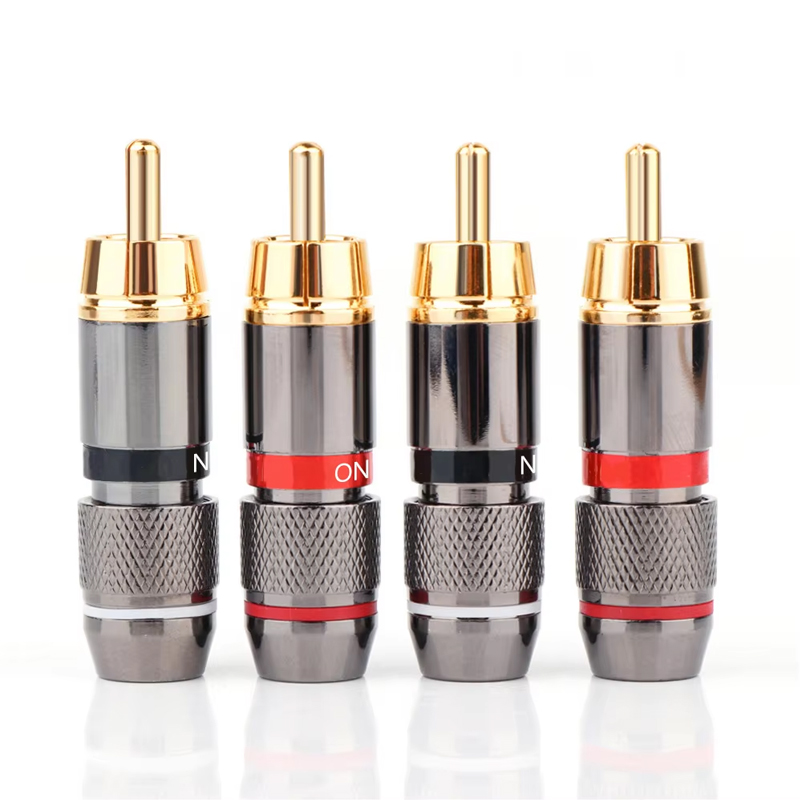 10PCS Male RCA Connector Plug Adapter Gold Plated ... – Grandado
