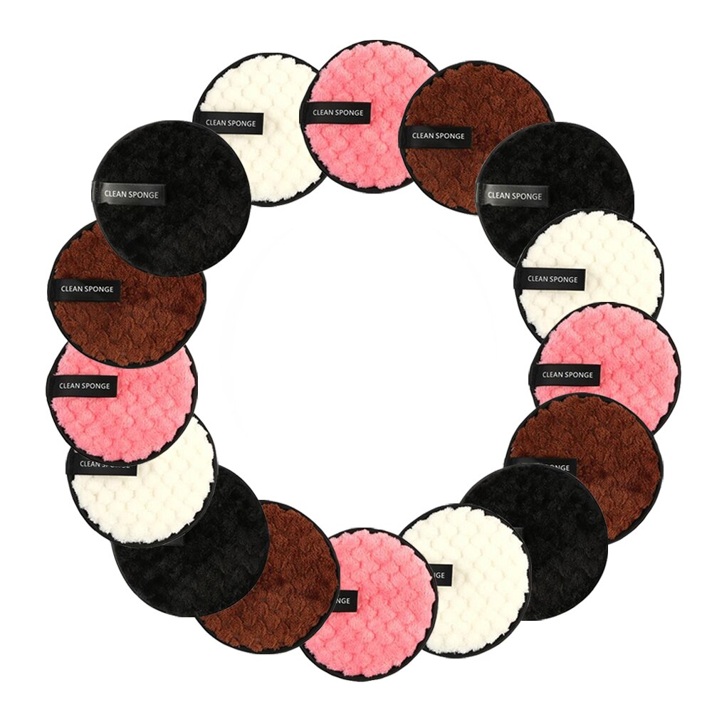 8/12/16 stuks microvezeldoekjes remover gezichtsreinigingshanddoek herbruikbare reinigingsdoekjes make-up reinigingsdoekjes herbruikbare wattenschijfjes fd: 16 stuks