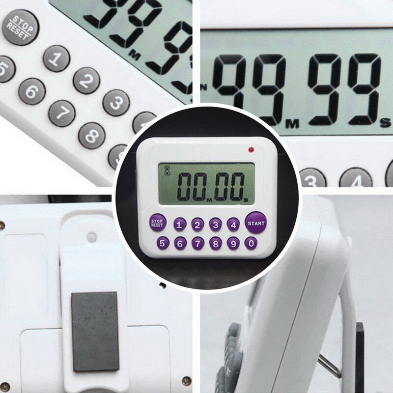 Digital Kitchen Timer Count Down/Count Up Timer LCD Screen Alarm Sleep Stopwatch for Cooking Bake Sports Games Students Home