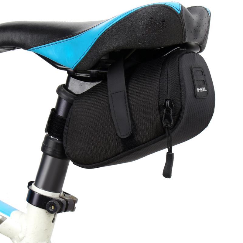 Portable Waterproof Bike Saddle Bag Cycling Seat Pouch Bicycle Tail Bags Bike Waterproof Storage Saddle Bag Cycling Equipment: Black