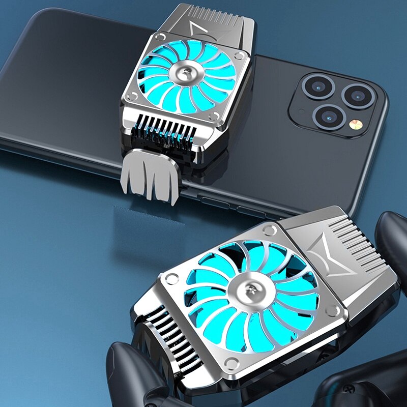 Top bærbar køleblæser mobiltelefon køler spil heatsink aux radiator til iphone/samsung/xiaomi