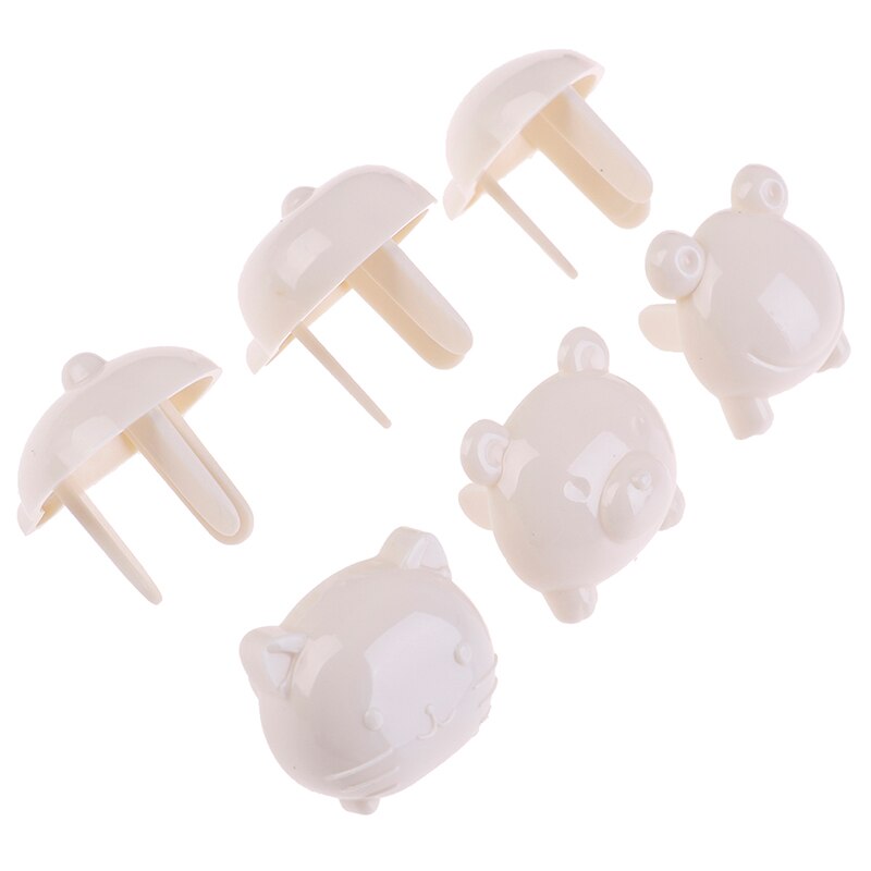 6 Pieces Socket Cap Baby Safe Protection Electric Plug Protector Children Anti Shock: white