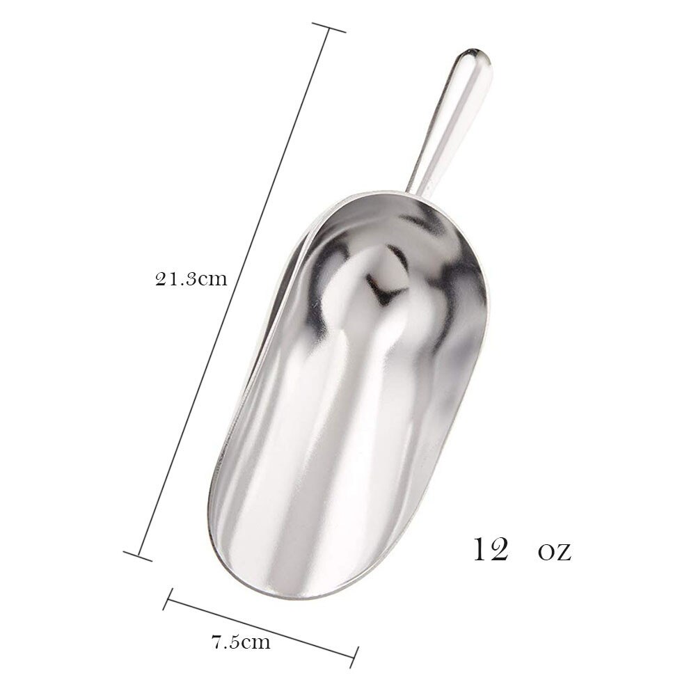 Kommersiell kjøkkenkjøkken aluminium multifunksjonell matskje bartender's isskål  q40: 12 oz