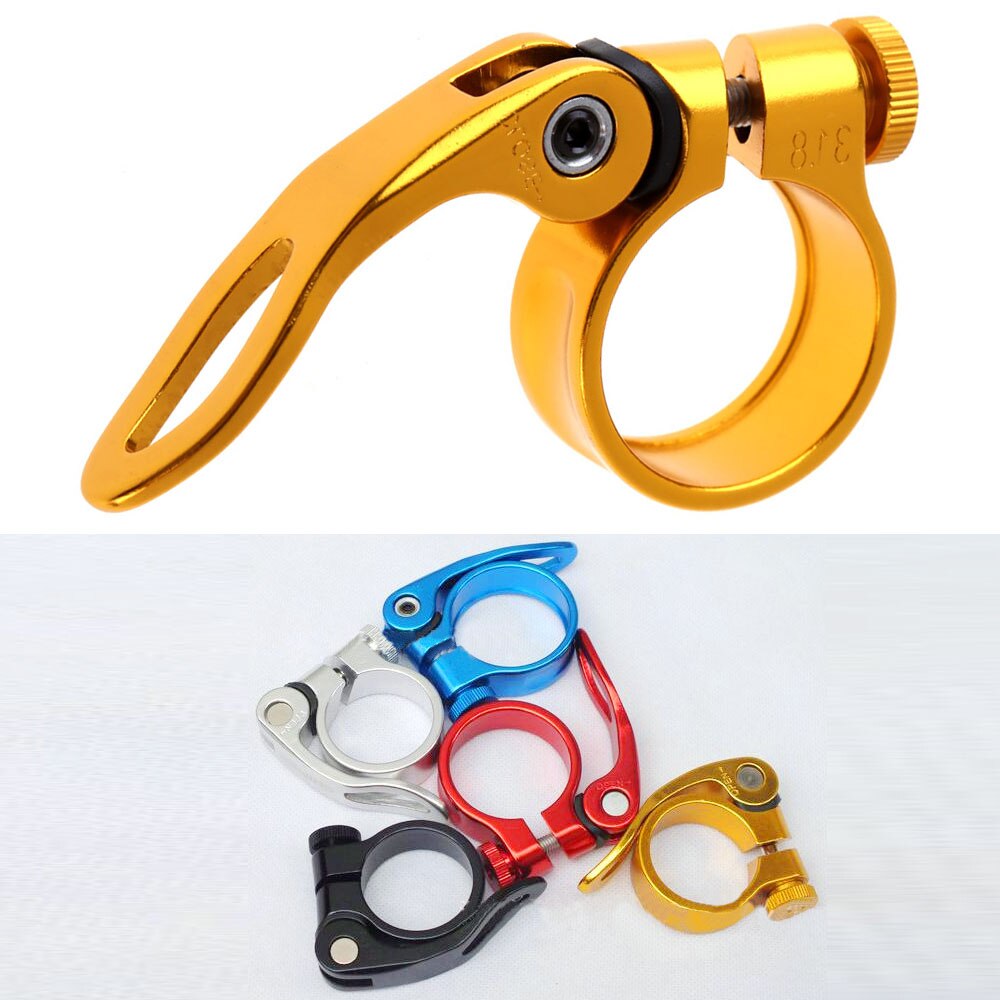 31.8mm MTB Bike Cycling Saddle Seat Post Clamp Quick Release QR Style Aluminum Alloy Spare Parts Bicycle Accessories