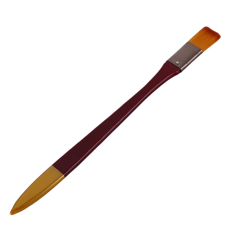 Oljemaling pensel flat nylon hår oljemaling pensel akryl skurebørster diy akvarell penn kunst forsyninger pensel 1pc