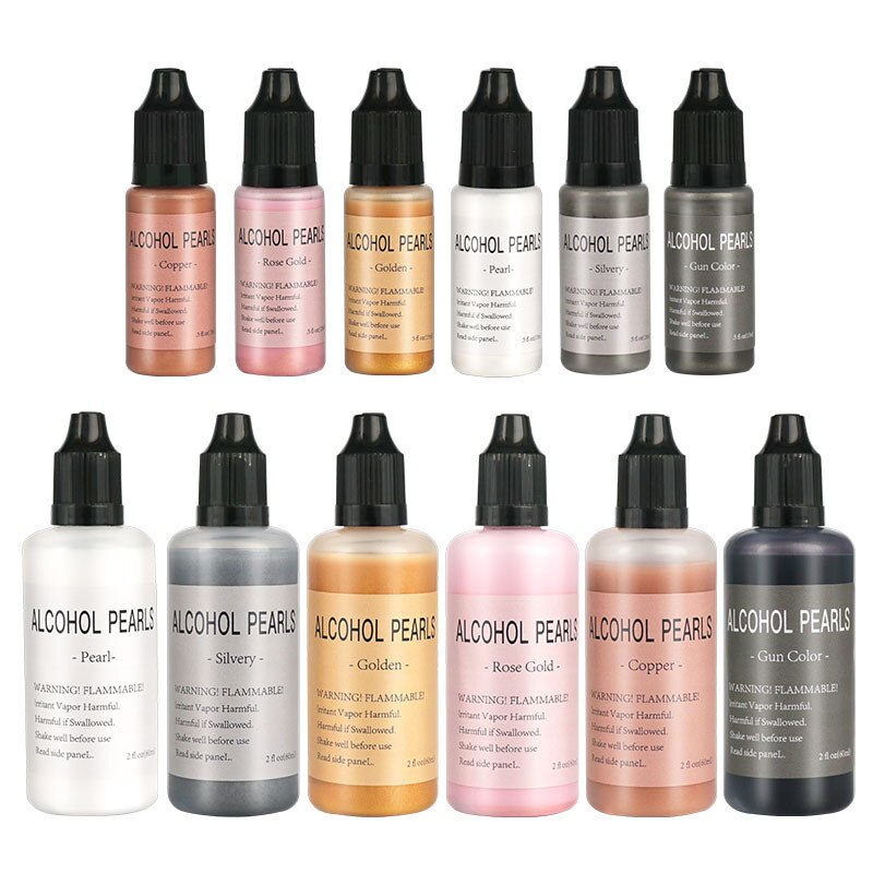 Metallalkoholperlen, flüssig, fest, chroma-farbpigmente, harz, epoxidharz, diy-bastelarbeiten, schmuckherstellung, zubehör