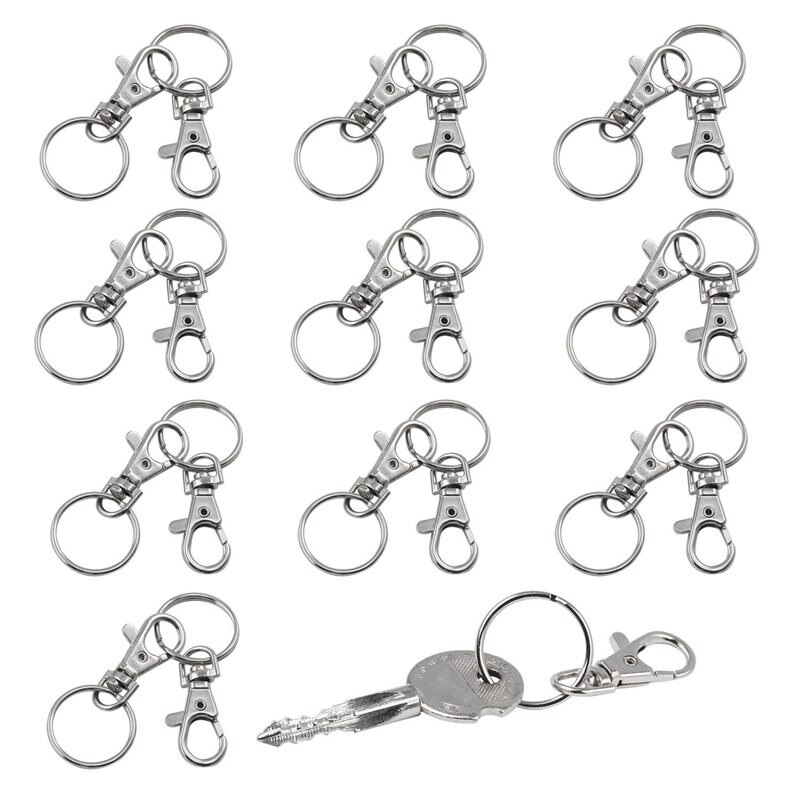 20 small removable screw caps for key rings - carabiner key chain - cosmetics & jewelery: Default Title