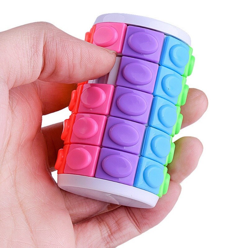 Farbe Cube Dekompression Spielzeug Zylindrischen Cube Geschwindigkeit Twist Puzzle Kind Pädagogisches Spielzeug Baby Spiel Neue