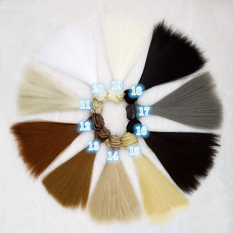 1pcs 15*100cm Doll Accessories Long Straight Synthetic Fiber BJD SD Wig Hair For Doll Wigs High-temperature Wire girl toys