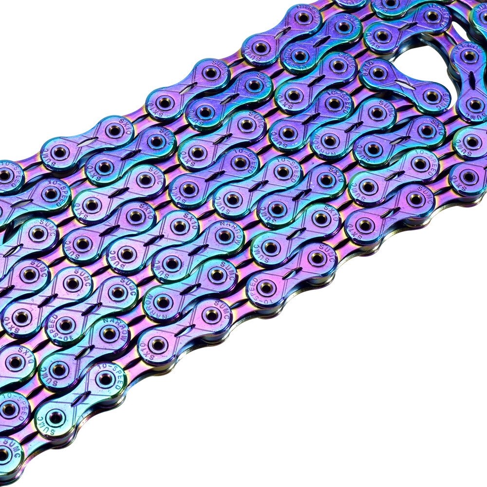 Bicycle chain Rainbow SUMC mountain bike road bike shifting chain 9 10 speed Chain with missinglink X10SL chain