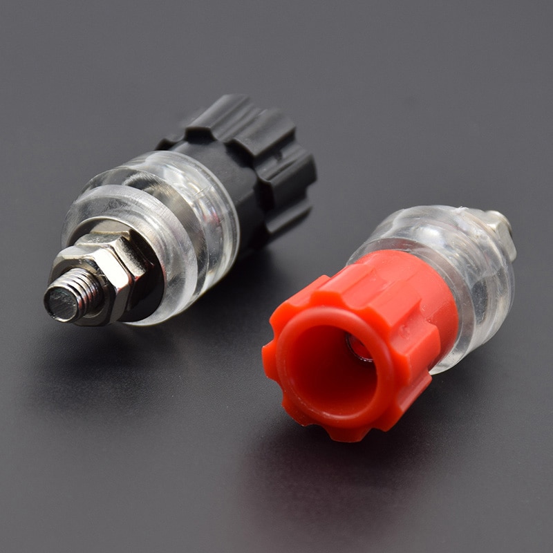1 paar rood zwart JS-900A transparante 3mm Terminal Banaan Plug Socket Connector Hoge-stroom SCR materiaal Lassen
